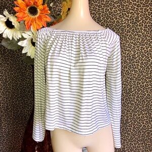 🌻5/$25🌻COTTON ON Long Sleeve Striped Off The Shoulders Top SMALL